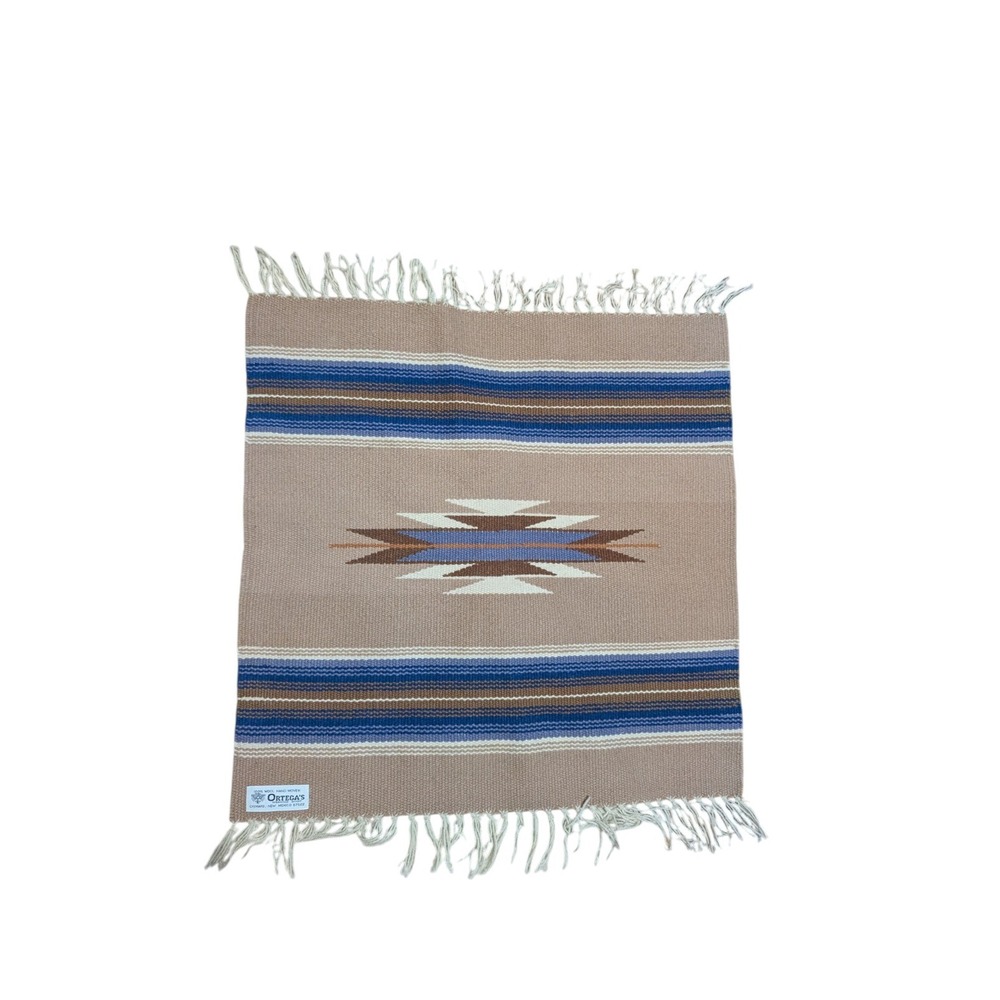 Ortega's Chimayó Hand Woven Wool Rug Mat Southwestern New Mexico Small